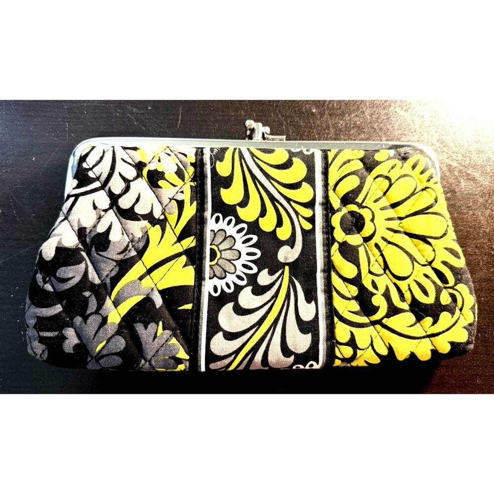 Vera Bradley Retired Baroque Vintage Kisslock Tri Accordion Wallet EUC !